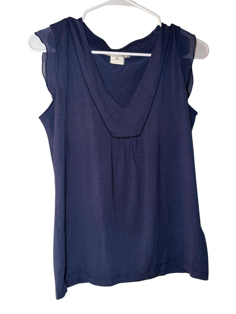 Gerard Darel V-Neck sleeveless Sz 2 Designer Luxury Parisian Chic